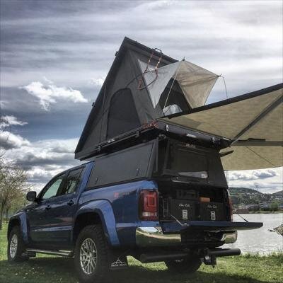 Alu-Cab Canopy Adventure VW Amarok 2010+ D/Cab black/ smooth plate