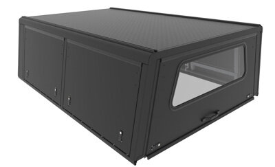 Alu-Cab Canopy Explorer Toyota Land Cruiser 79 1984+ S/Cab black/ tread plate