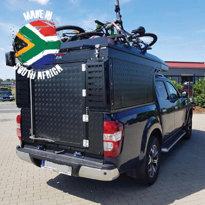 Alu-Cab Canopy Camper Renault Alaskan D/Cab, Black