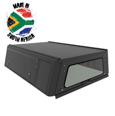 Alu-Cab Canopy Explorer Toyota Hilux 2016+ X/Cab black/ smooth plate