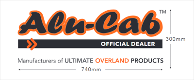 Alu-Cab Merchandise Window Decal, large