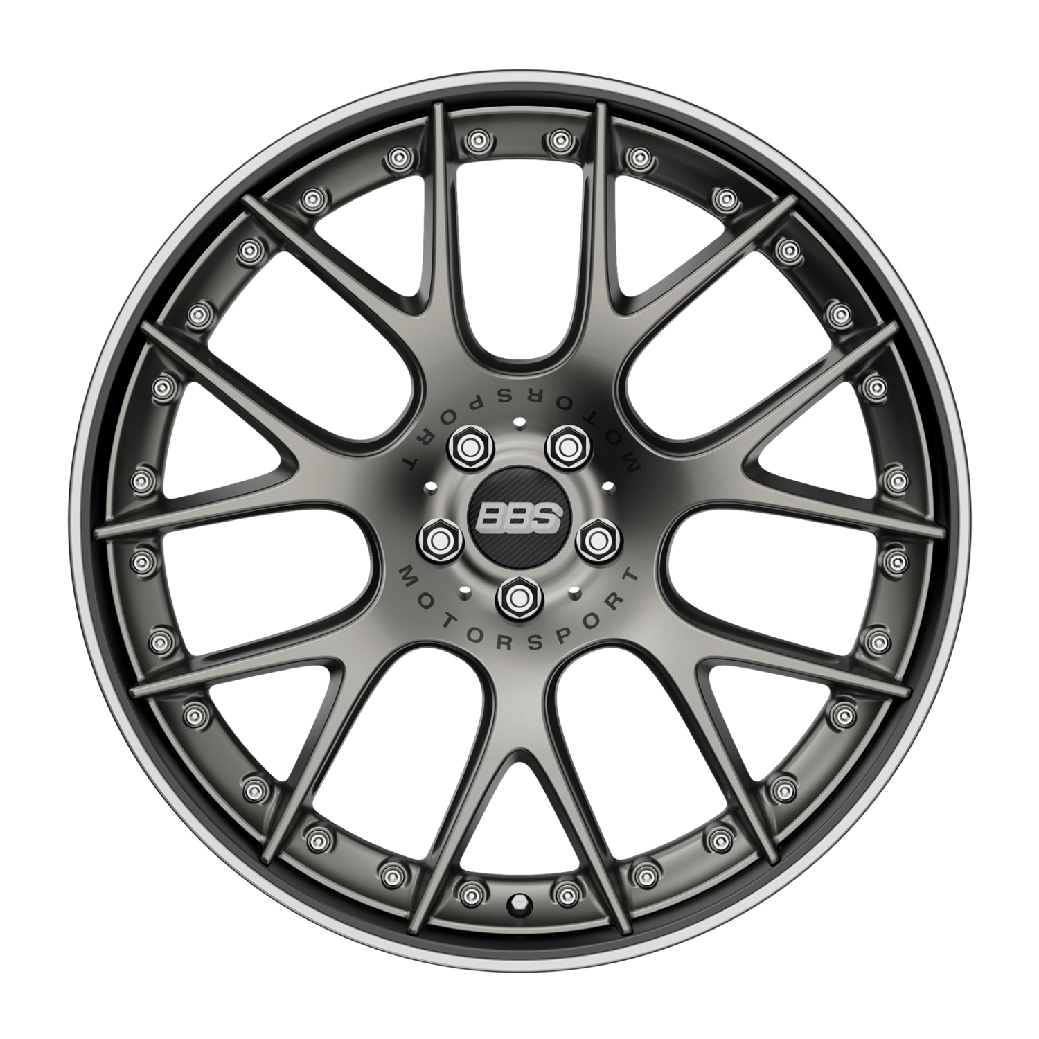 BBS CH-RII Platin Matt/schwarz - 8,5/20"ET32 LK5x120