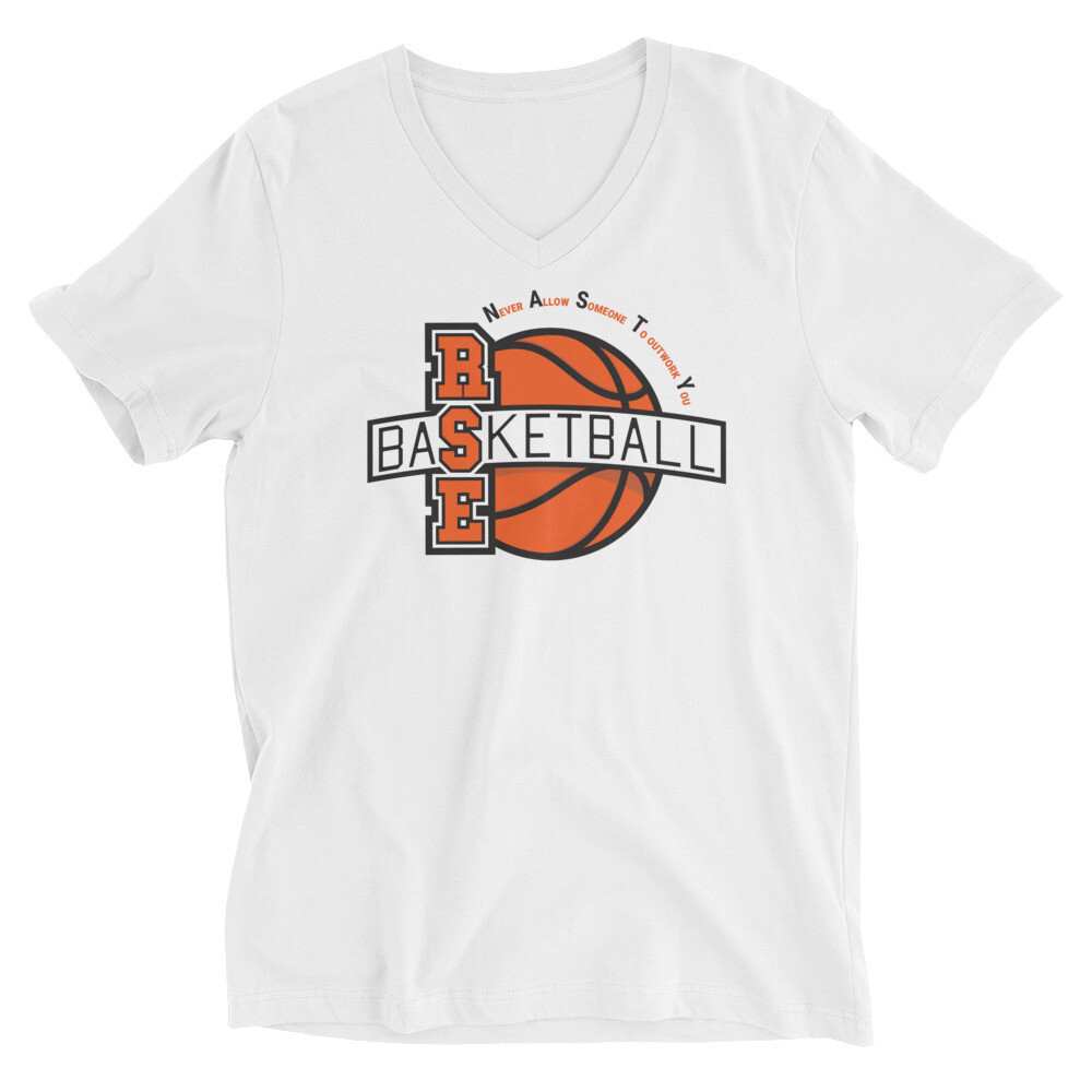 RSE Basketball | V-Neck T-Shirt | White
