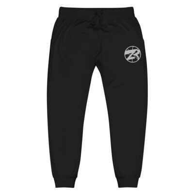 ZR Brand Fleece Sweatpant Joggers | White Logo Embroidered