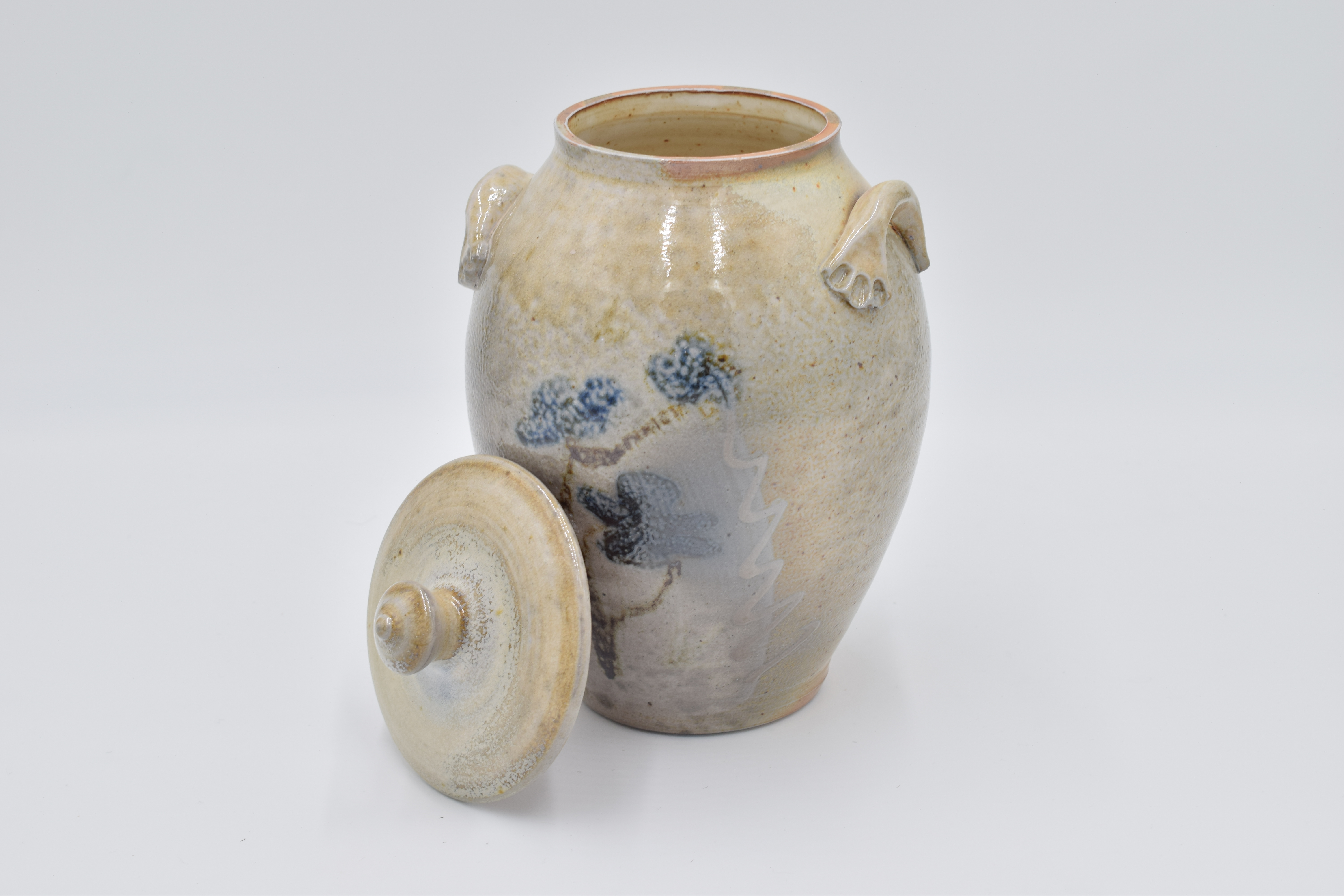 Blue Flower Lidded Jar