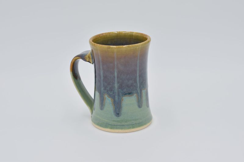 Turquoise drippy mug