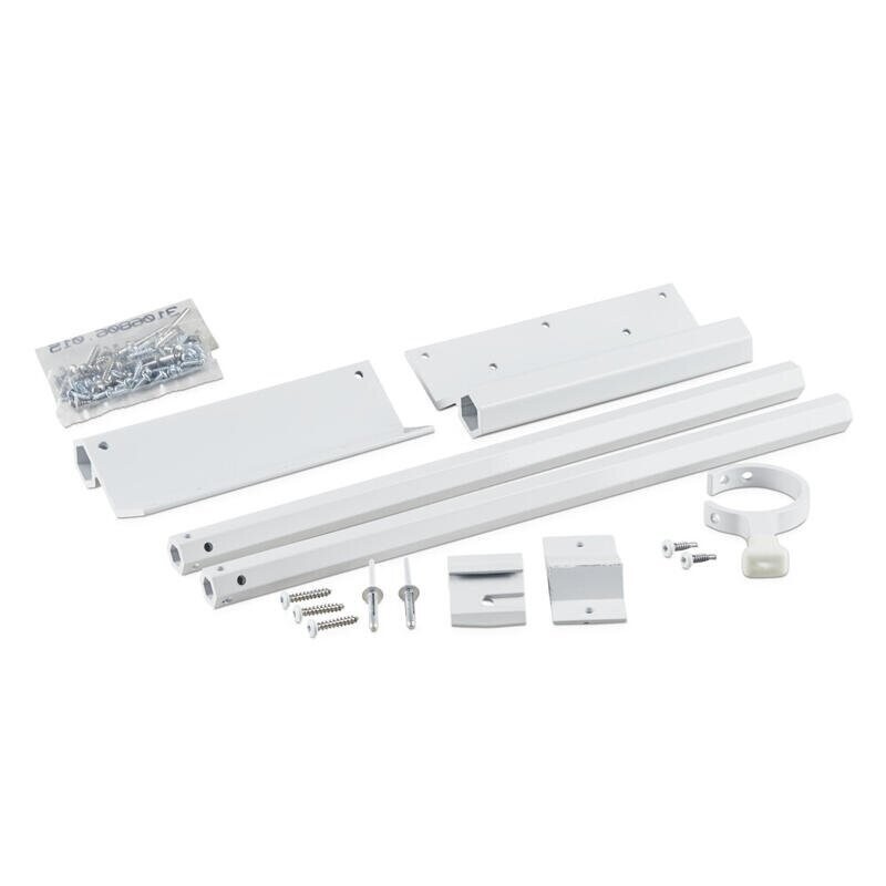 Slide out Bracket Kit, Short Polar White 18"