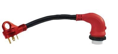 30 Amp Male To 50 Amp Female With 90 Degree Female Locking