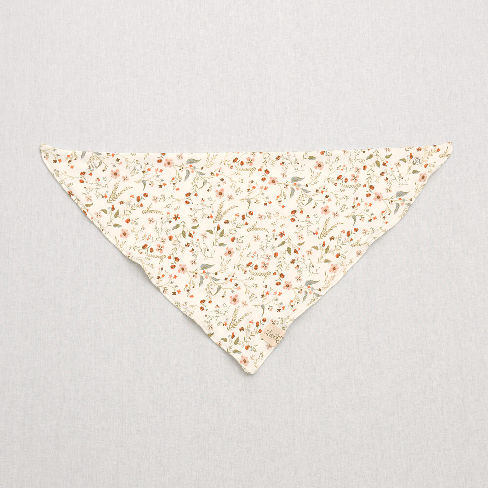 Halstuch mit Druckknöpfen - Rib Jersey - Little Flowers - ca. 1 bis 3 Jahren