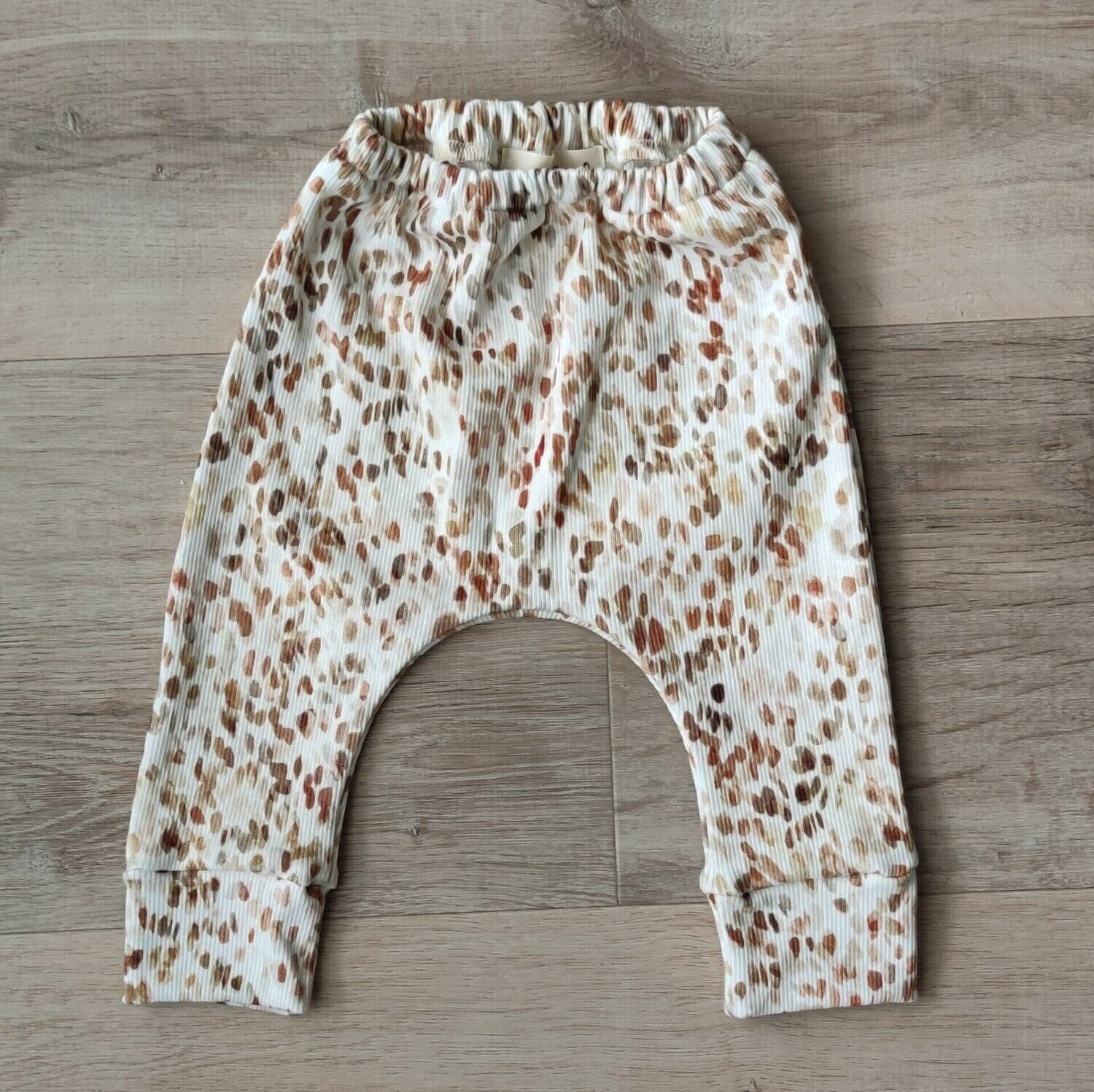 Pants - Rib Jersey Brown Dots