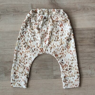 Pants - Rib Jersey Brown Dots