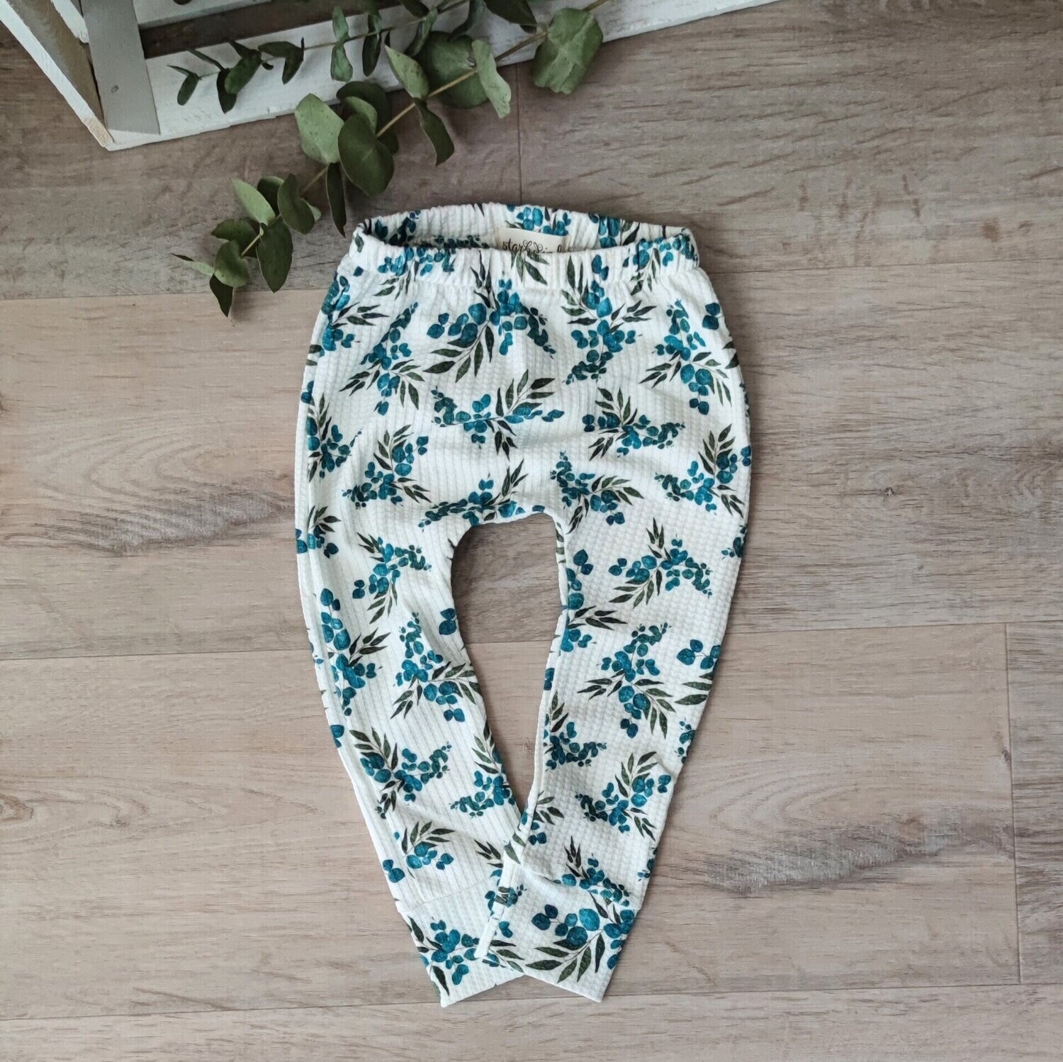 Pants - Blue Leaves