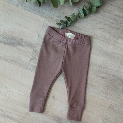 Rib Leggings - Mauve