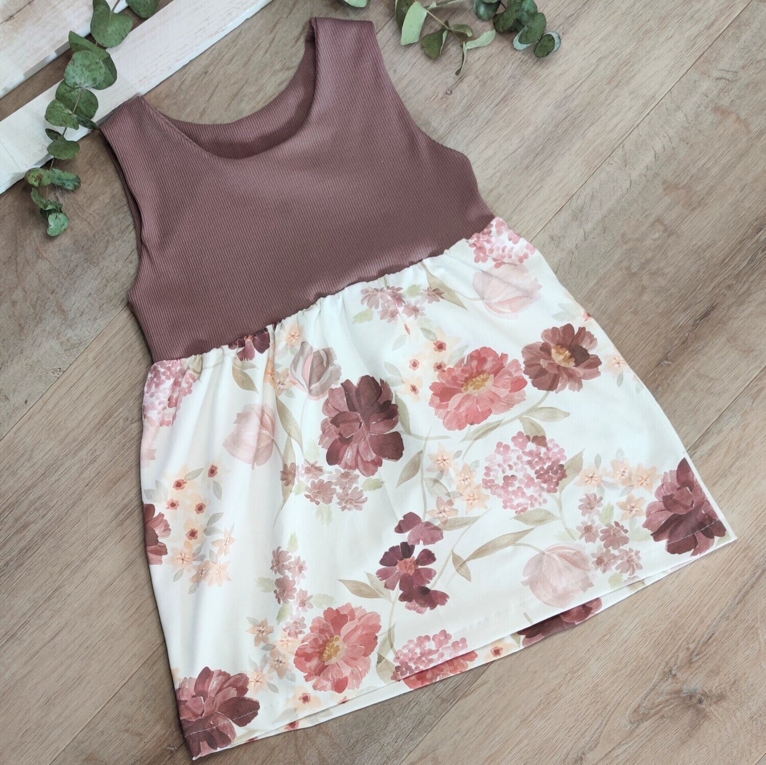 Kleid - Aquarellblumen Mauve