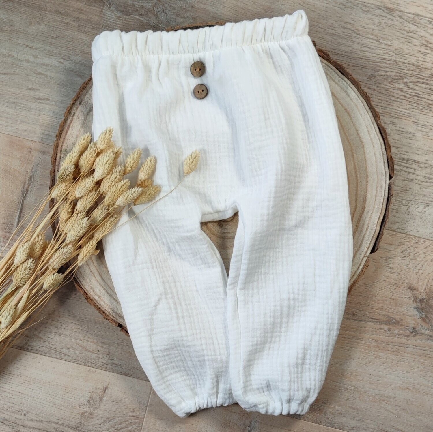 Musselin Hose - Off-White
