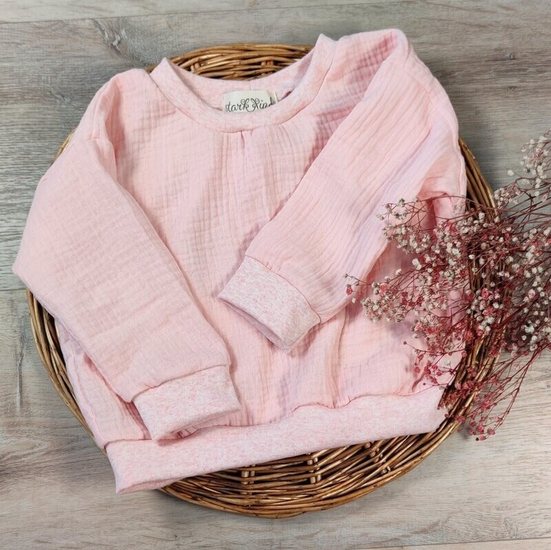 (Sofortkauf) Musselin Longsleeve - Lachsrosa - Gr. 74/80