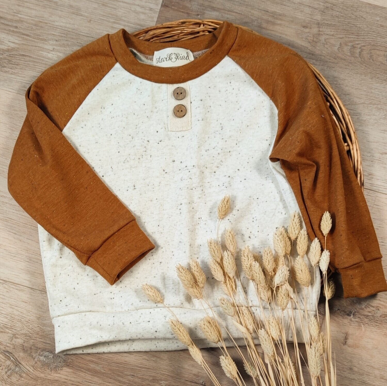 Raglan Pullover - Konfetti Beige & Ocker