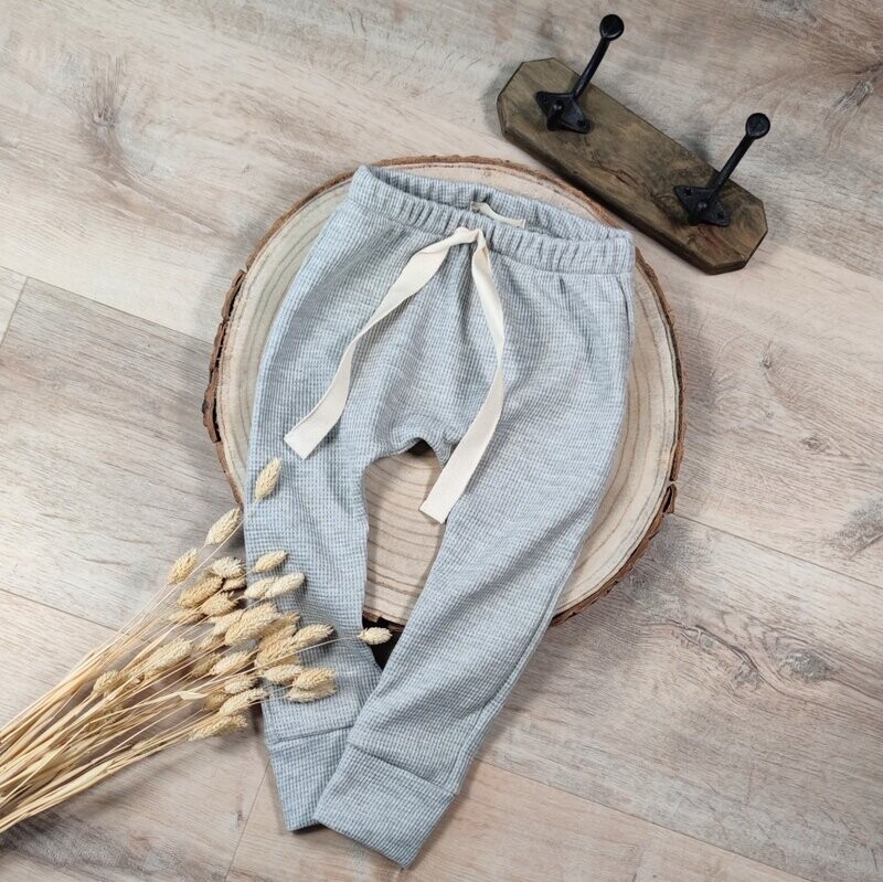 Waffel Pants - Hellgrau meliert