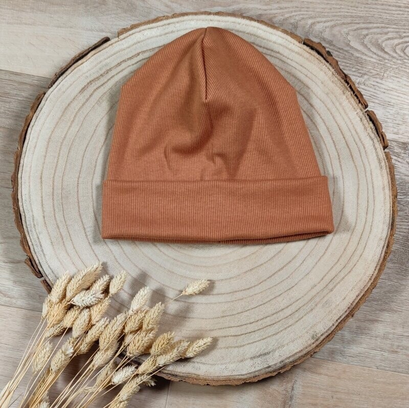 Rib Mütze - Pecan ohne Patch - Kopfumfang 42-44 cm