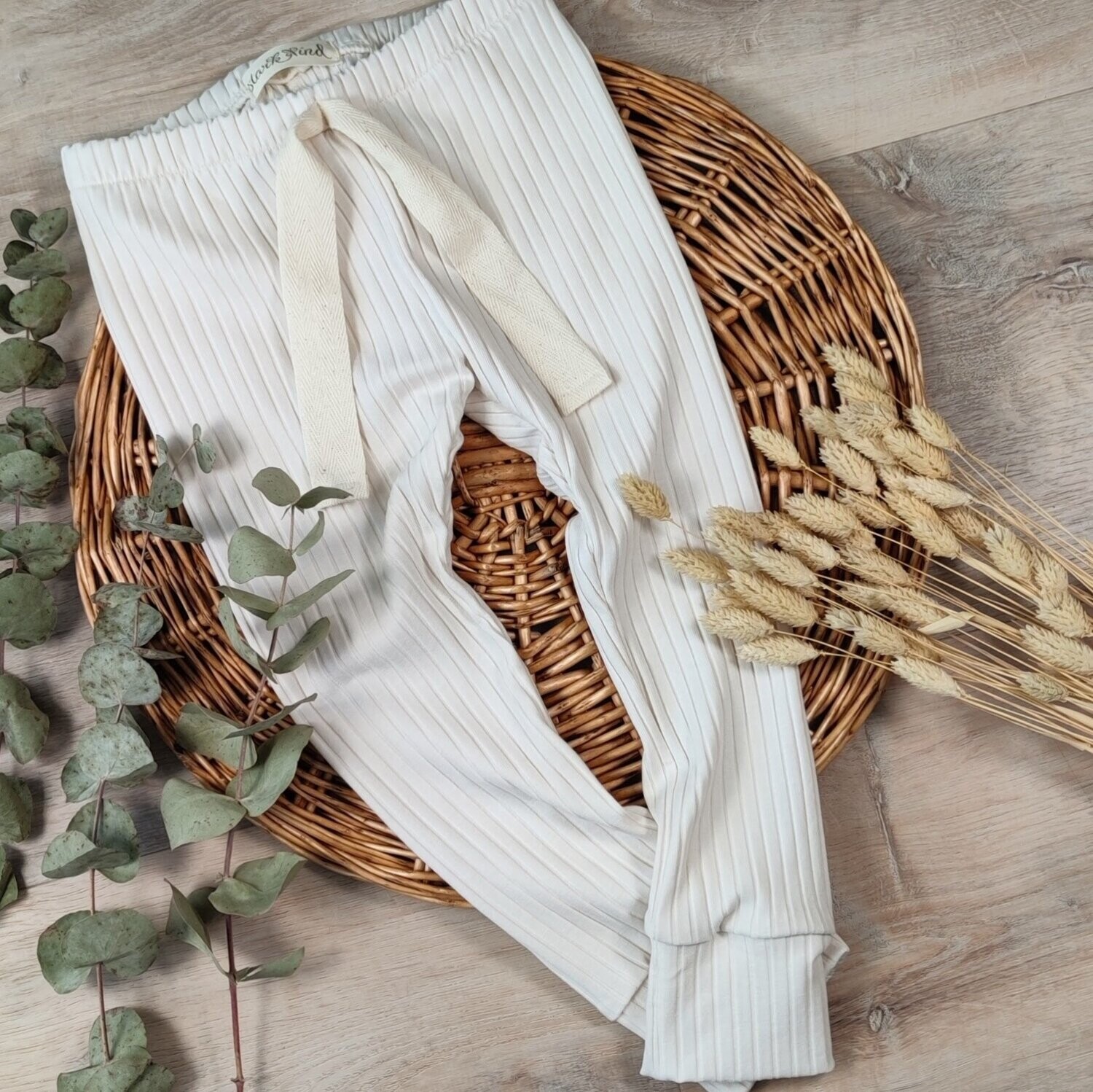 Breit-Rib Leggings - Ecru