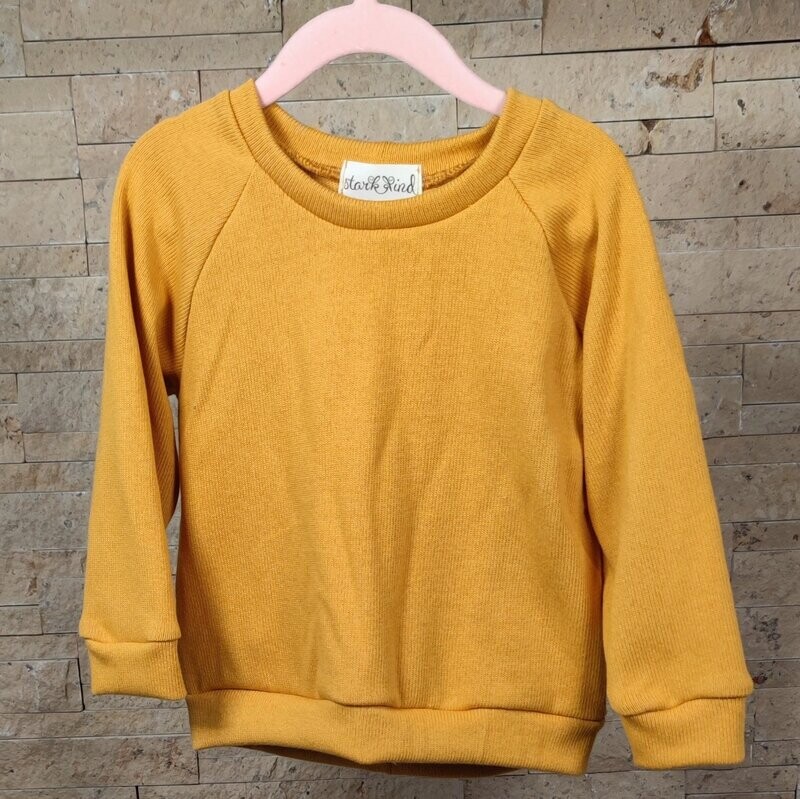 Raglan Feinstrick Pullover - Senf