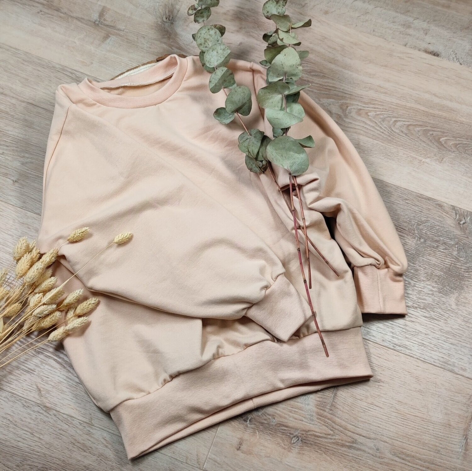 Chunky Soft Sweat Pullover - Nude-Beige