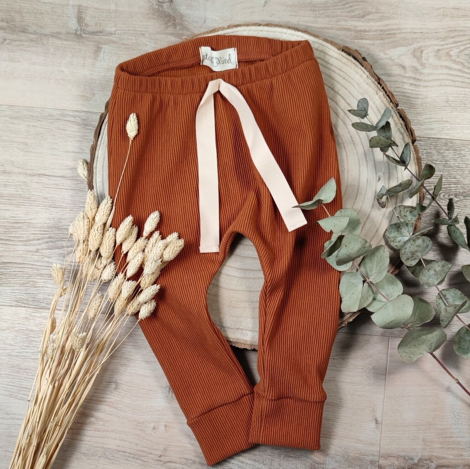 (Sofortkauf) Pants -  Rib Jersey Cognac  - Gr. 62/68