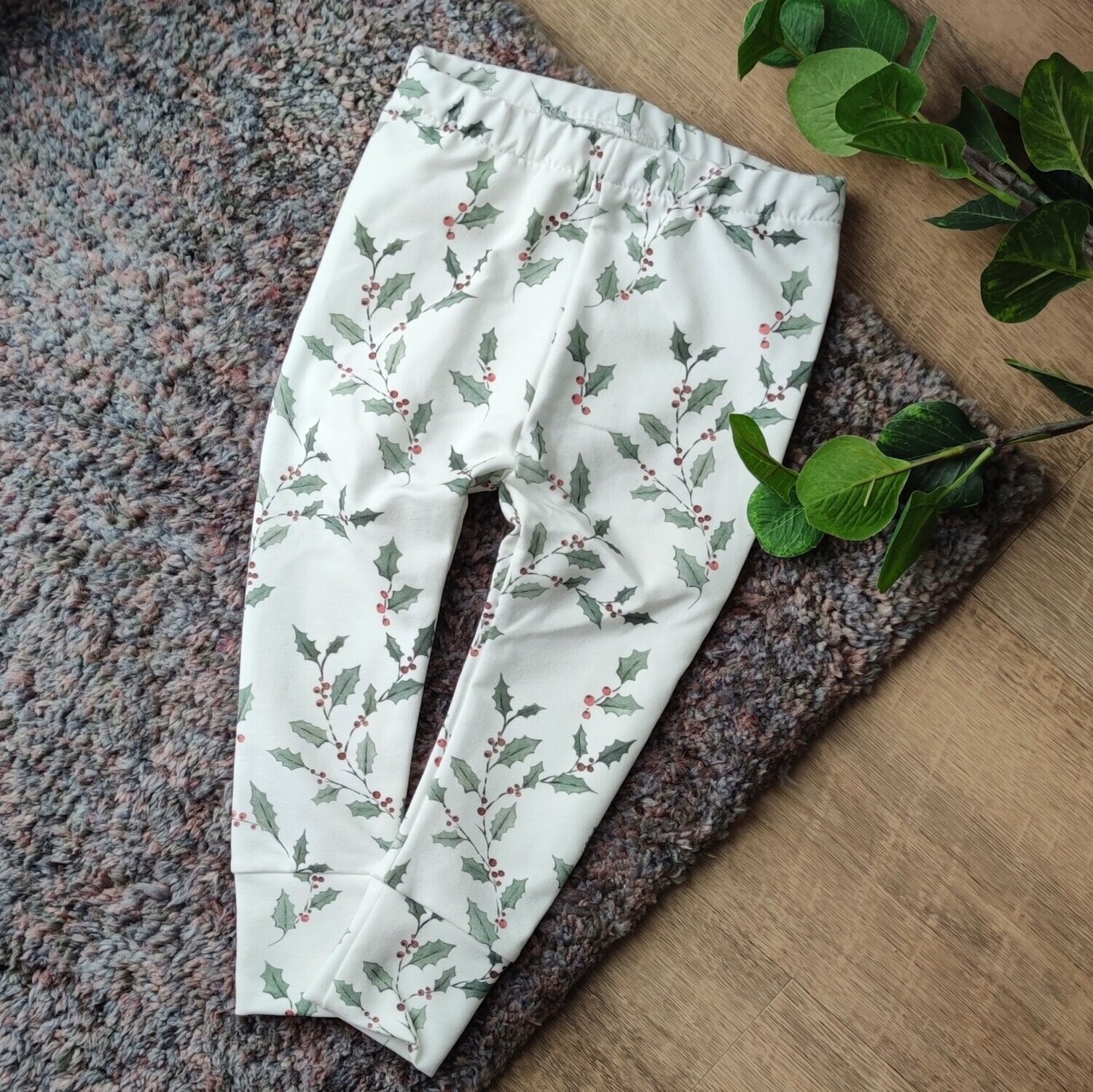 Leggings - French Terry Holly Berry