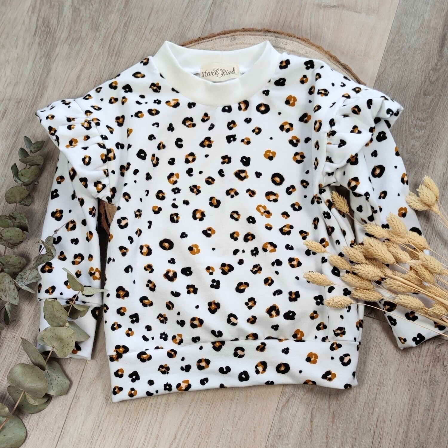 Soft Sweat Pullover mit Volant - Leo 