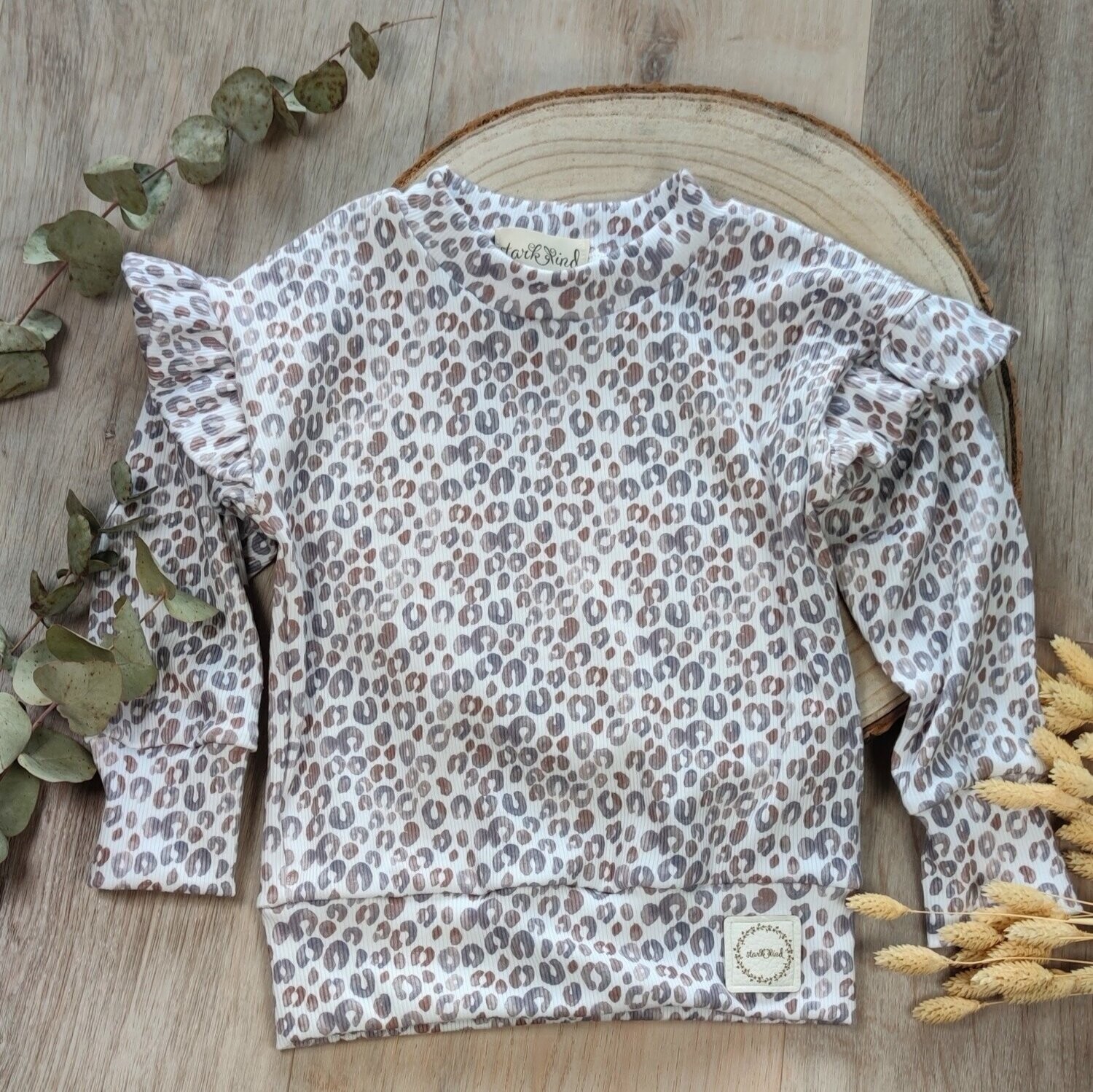 Rib Jersey Pullover mit Volant - Leo
