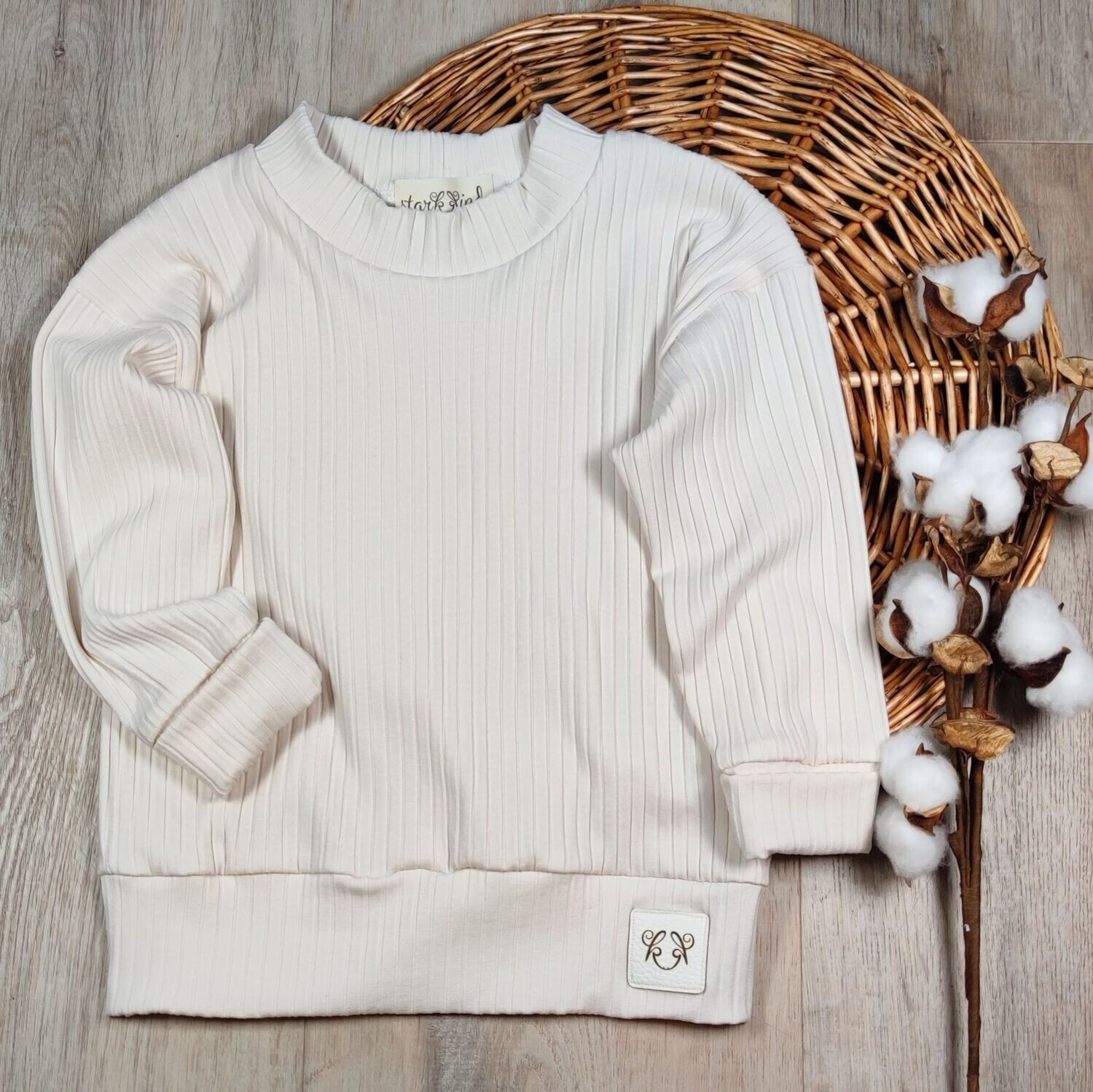 Breit-Rib Pullover - Ecru