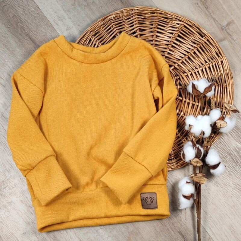 Feinstrick Pullover - Senf