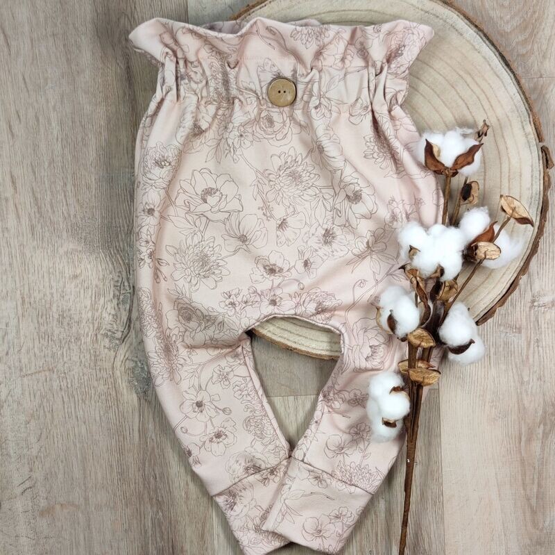 Pants - French Terry Nude Roses