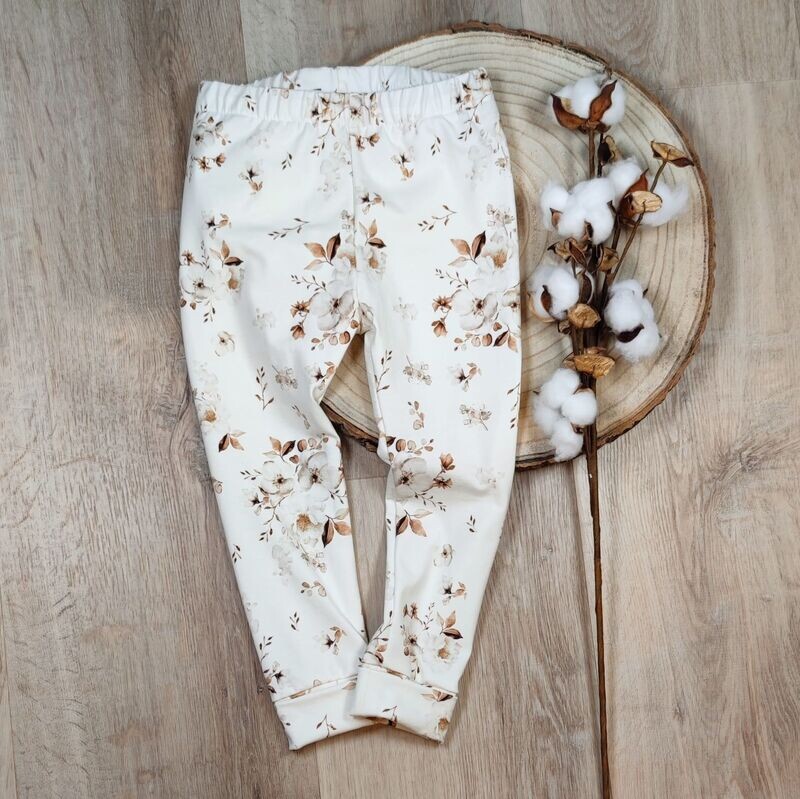 Leggings - Jasminblüten beige