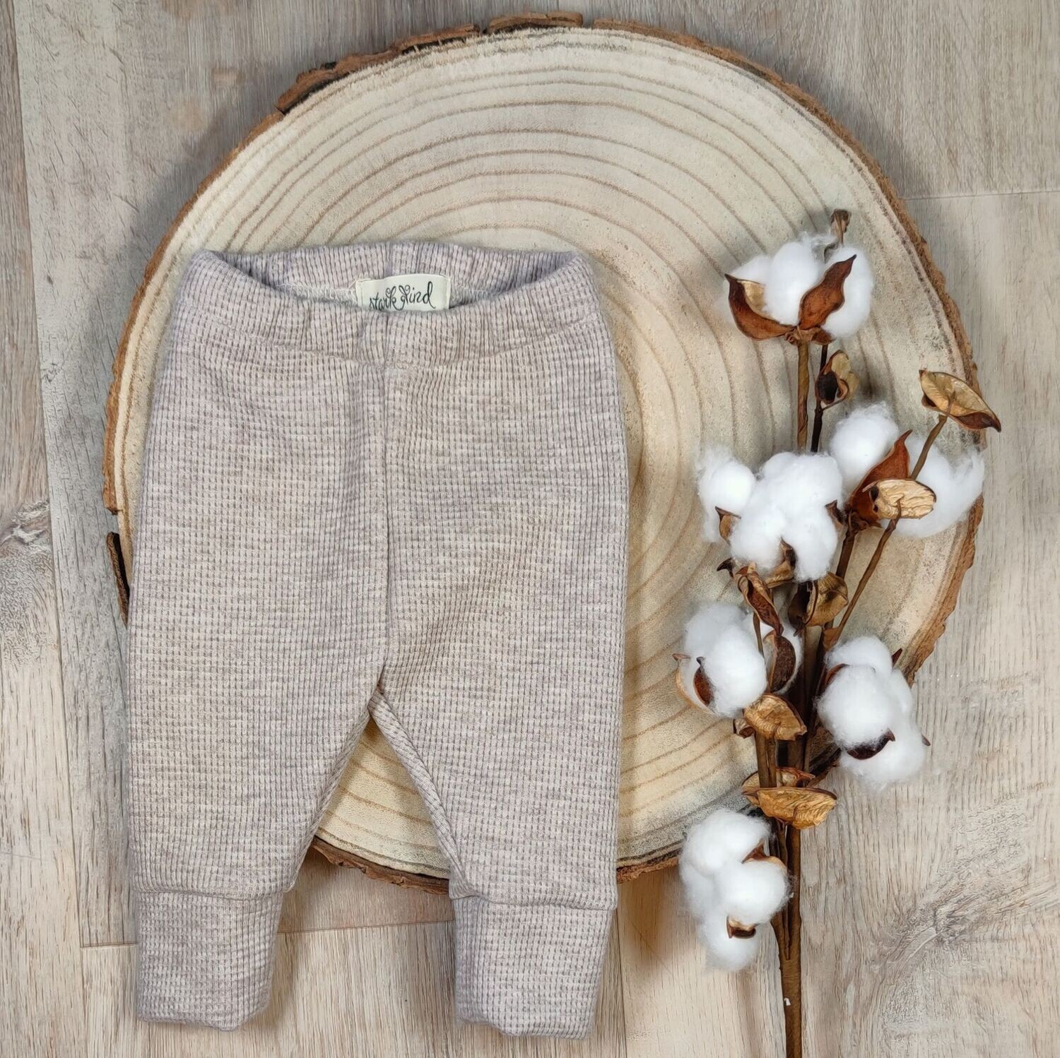 Leggings Waffelstrick - Beige