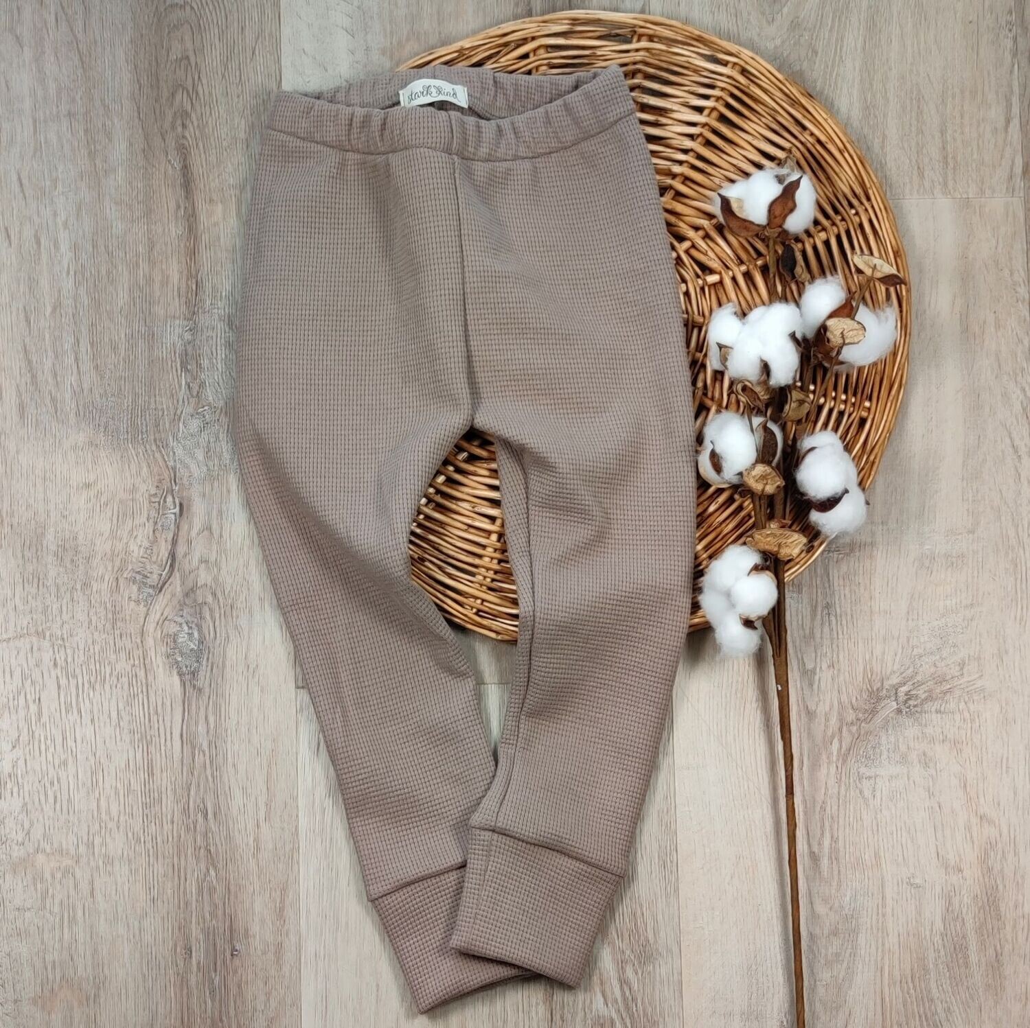 Waffel Leggings - Taupe