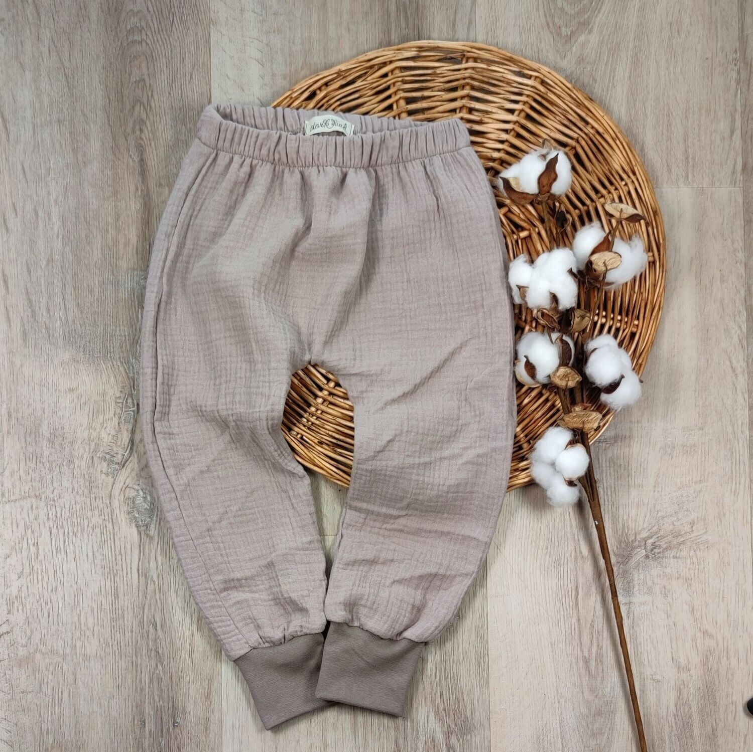 Musselin Hose - Taupe