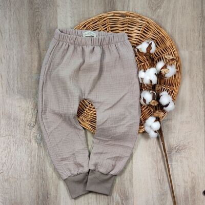 Musselin Hose - Taupe