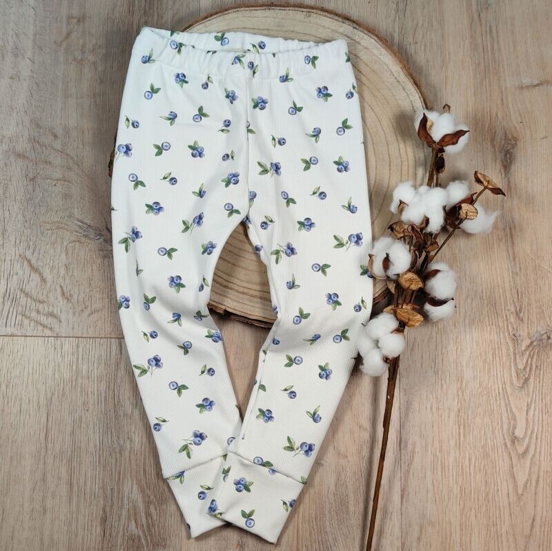 Rib Leggings - Blueberry