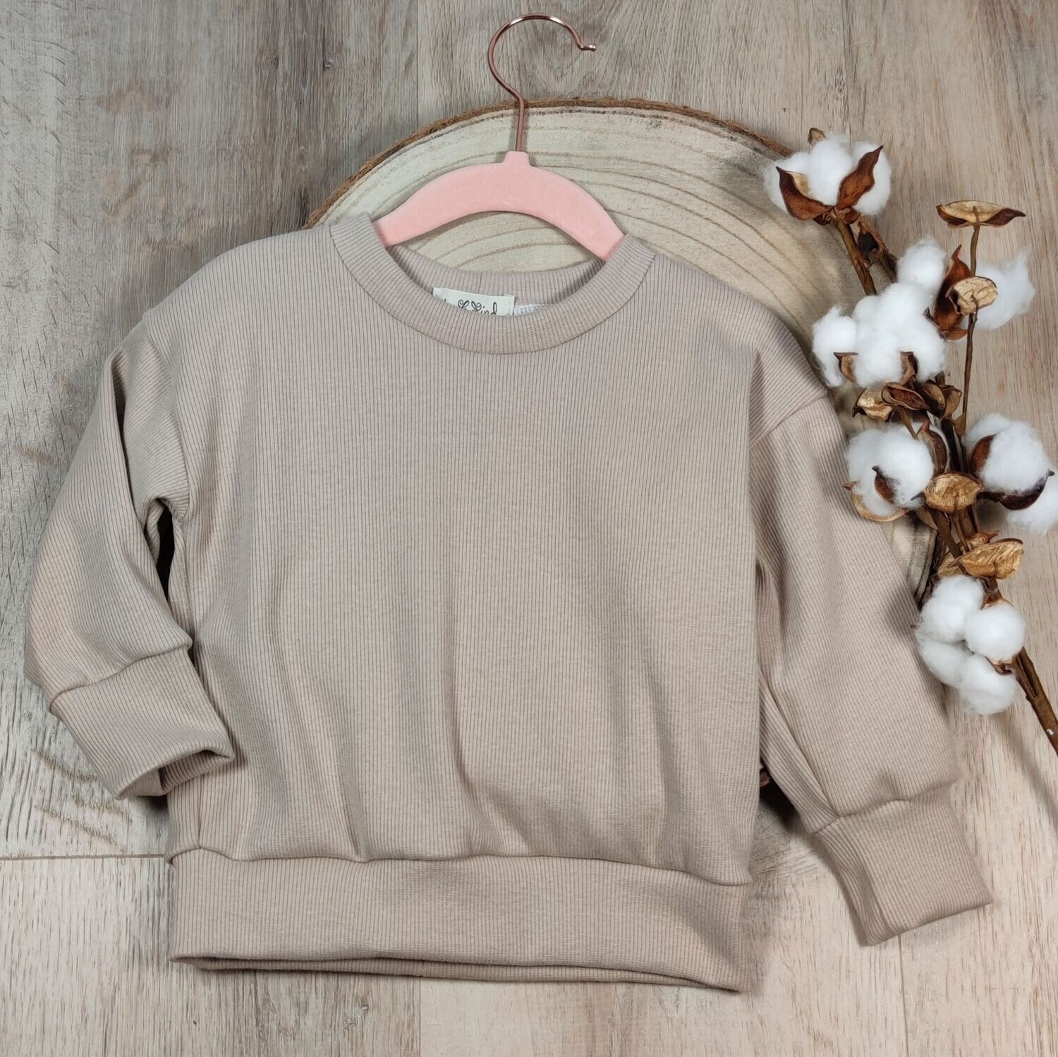 Rib Pullover - Light Taupe