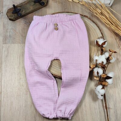 Musselin Hose - Flieder