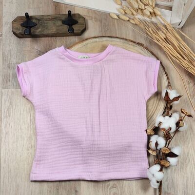 T-Shirt Musselin - Flieder