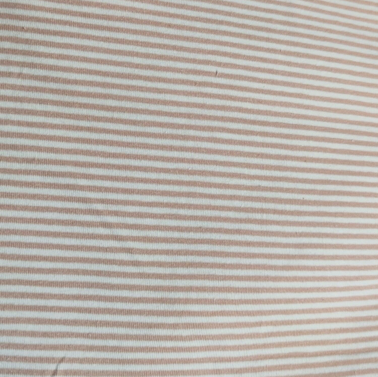 T-Shirt - kleine Streifen Nude Rosa