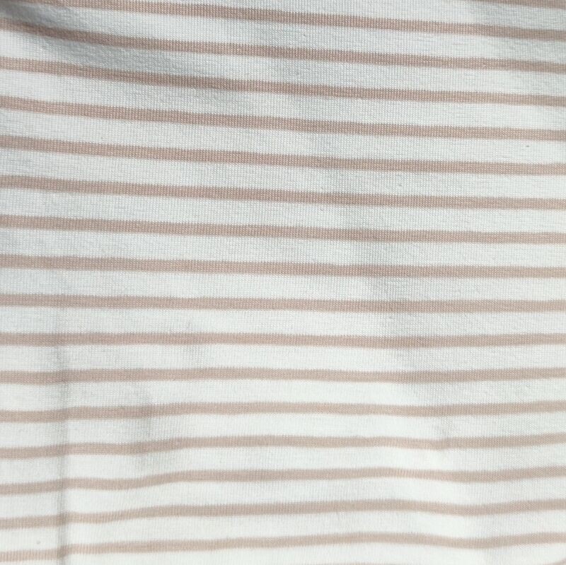 Longsleeve mit Volant - Streifen Beige