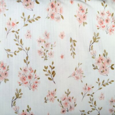 Kleid kurzärmelig - Rib Jersey  Kirschblüte