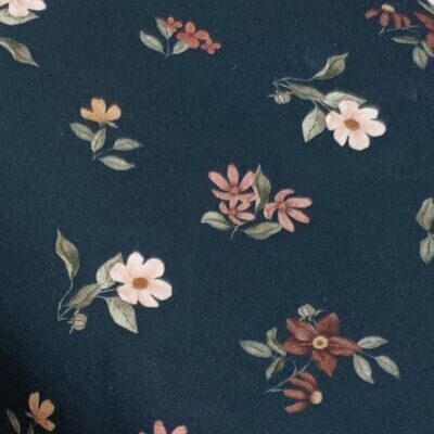 Kleid kurzärmelig - Boho Flowers Dark Blue Kleid kurzärmelig - Boho Flowers Dark Blue