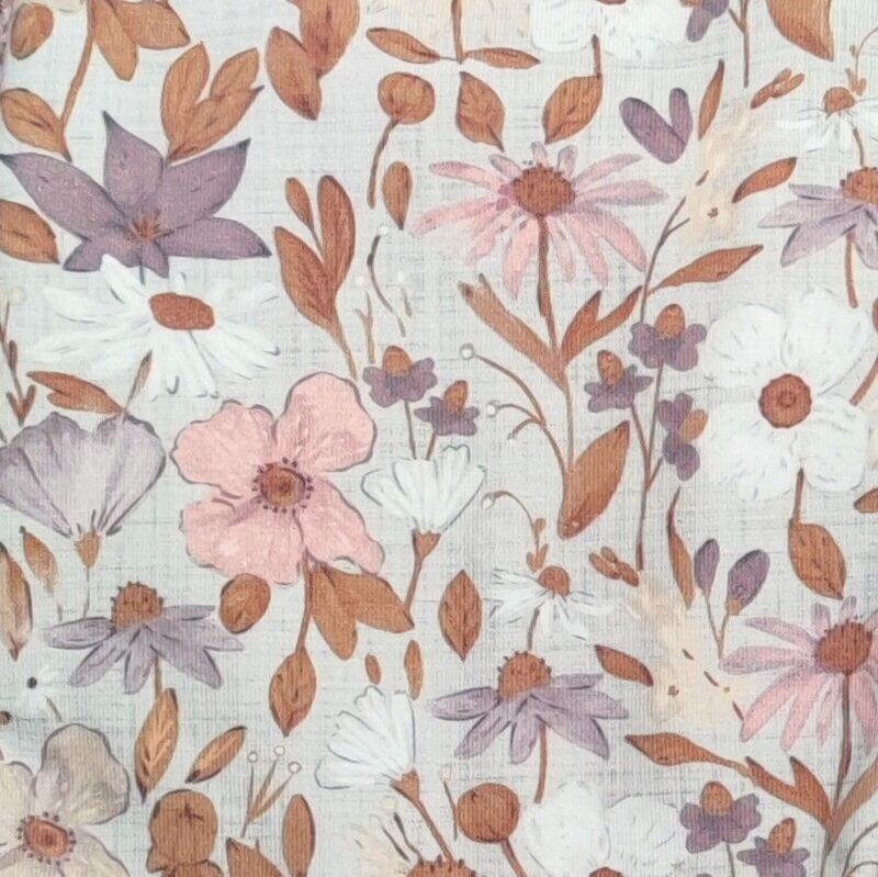 Rüschen T-Shirt - Vintage Flowers Mauve