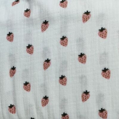 Rüschen T-Shirt - Musselin kleine Erdbeere Rüschen T-Shirt - Musselin kleine Erdbeere