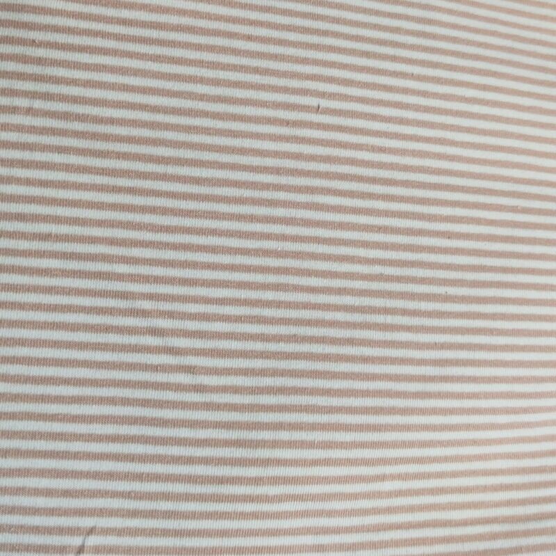 Rüschen T-Shirt - schmal gestreift Nude Rosa
