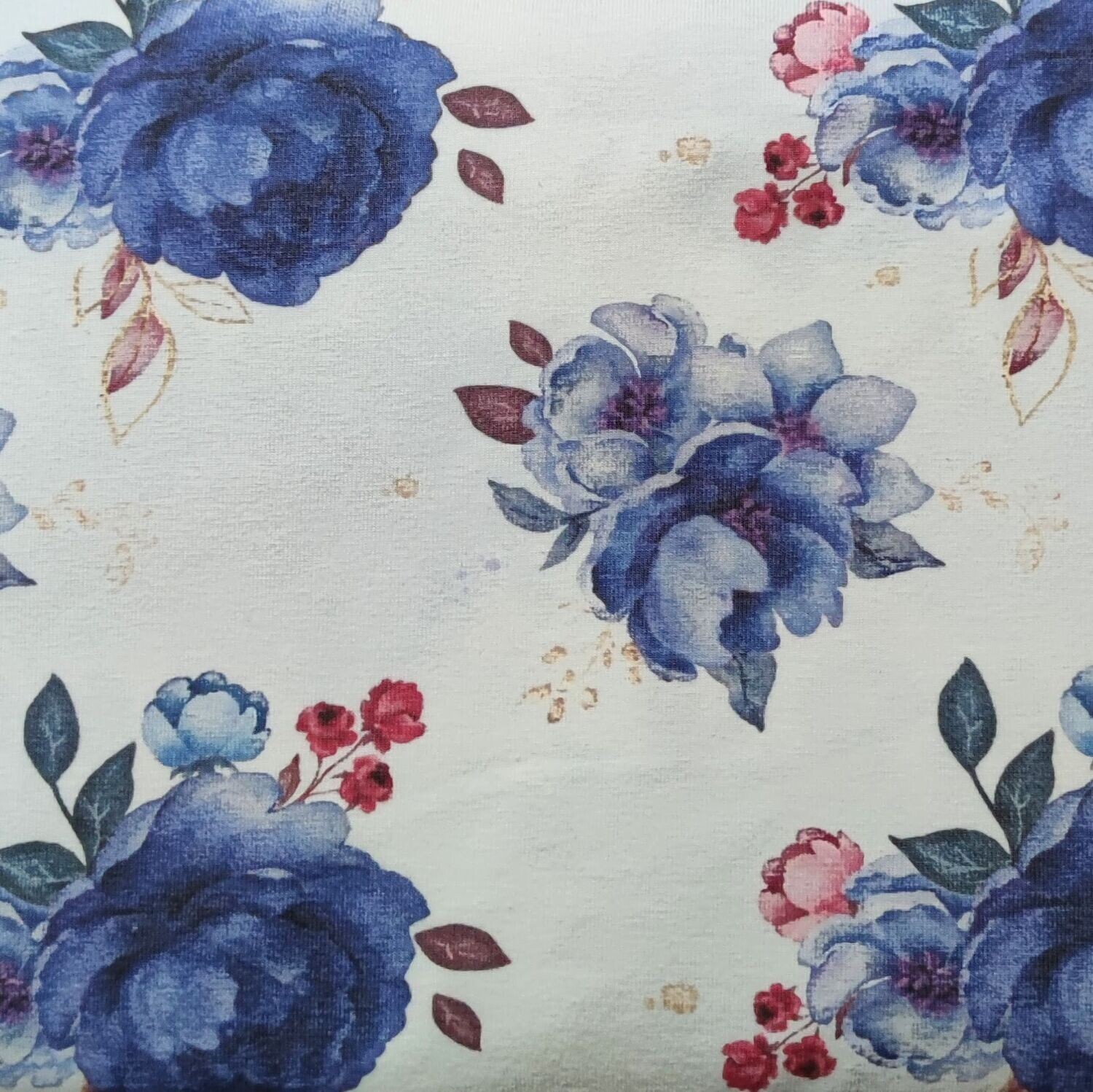 Rüschen T-Shirt - Blue Blossom